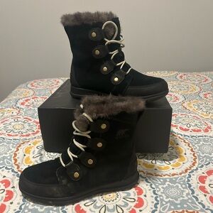 Sorel Joan wedge fur boot